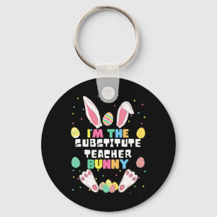 Porte-clés Je suis le professeur remplaçant lapin drôle de Pâ