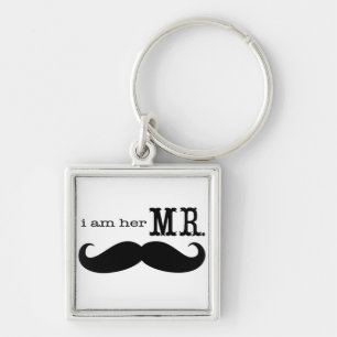 Porte-clés Je suis Son M. Mustache Grooms Cadeaux