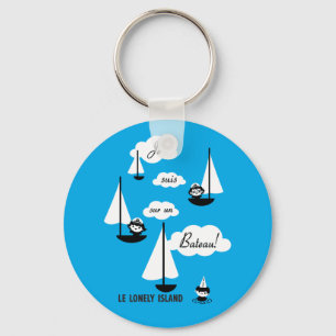 Porte-clés Je suis sur un Bateau!