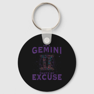 Porte-clés Je Suis Un Gemini Zodiac Sign Graphisme Art Twins