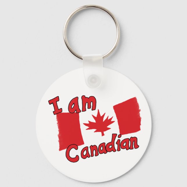 Porte-clés Je suis un Porte - clé canadien (Recto)