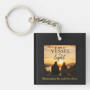 Porte-clés Je suis un vase de lumière