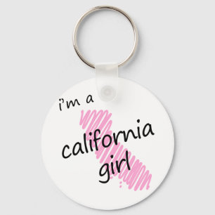 Porte-clés Je suis une fille de Californie