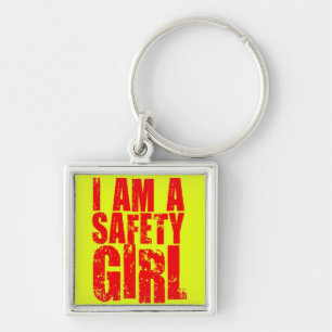 Porte-clés Je suis une fille de la sécurité