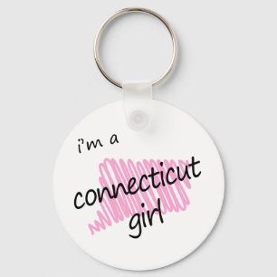 Porte-clés Je suis une fille du Connecticut