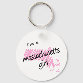 Porte-clés Je suis une fille du Massachusetts