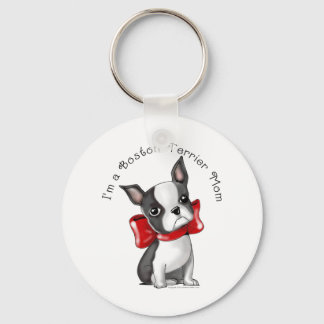 Porte-clés * Je suis une maman de Boston Terrier* adorable ch