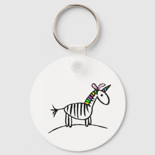 Porte-clés Je suis Unicorn zebra porte - clé