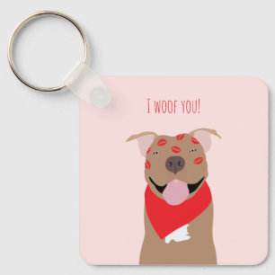 Porte-clés Je t'ai malmenée des marques de baiser de Bulldog 