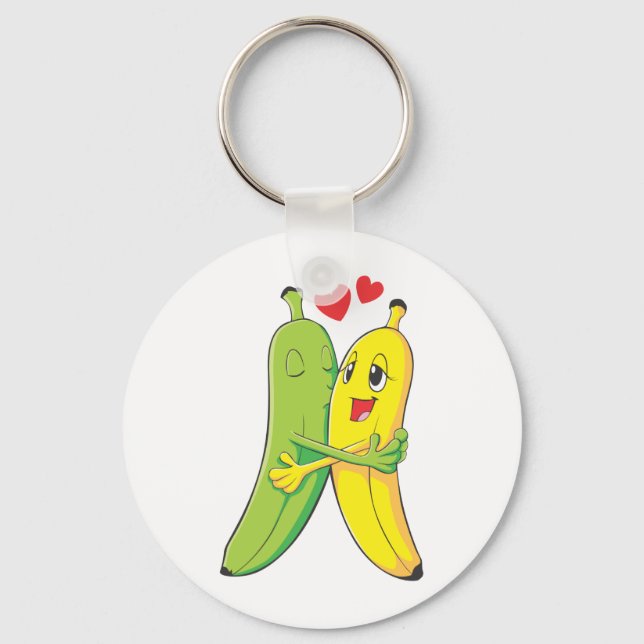 Porte-clés Je t'aime Bananes (Recto)