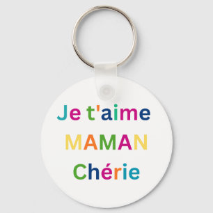 Porte-clés "Je t'aime MAMAN chérie" Cute Kids Keychain 