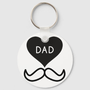 Porte-clés Je t'aime papa journée des pères noir blanc modern