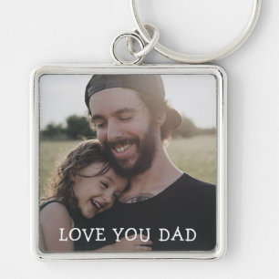 Porte-clés Je t'aime papa, Porte - clé photo personnalisé