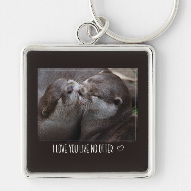 Porte-clés Je T'Aime Pas D'Otter Mignonne Photo (Devant)