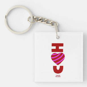 Porte-clés Je t'aime Porte - clé Carré acrylique