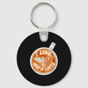 Porte-clés Je T'Aime Un Latte Saint-Valentin Café Caféine Lat
