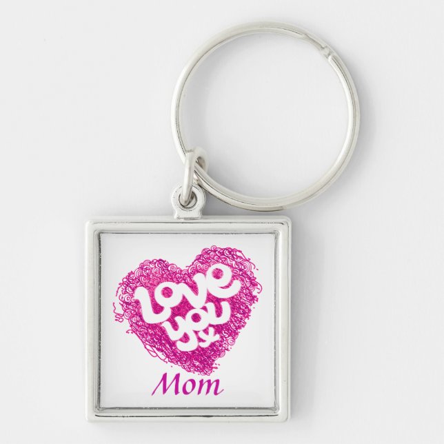 Porte-clés Je t'aime x Maman porte - clé (Devant)