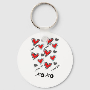 PORTE-CLÉS JE T'AIME XOXO