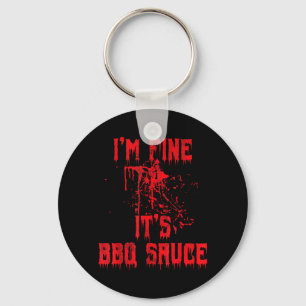 Porte-clés - Je vais bien Sauce BBQ Drôle Halloween Zombie