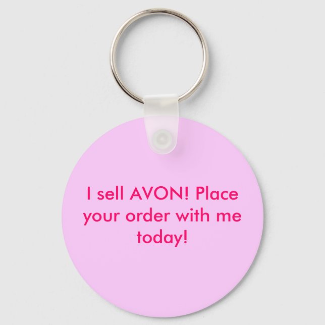 Porte-clés Je vends AVON ! Passez votre commande chez moi auj (Recto)