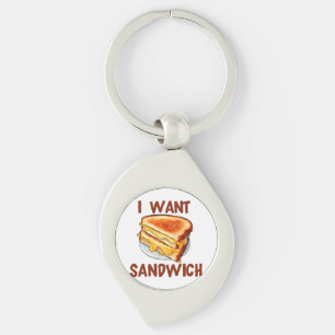Porte-clés Je veux un sandwich