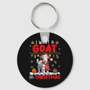 Porte-clés Je Veux Une Chèvre Pour Noël Père Noël Chèvre Farm