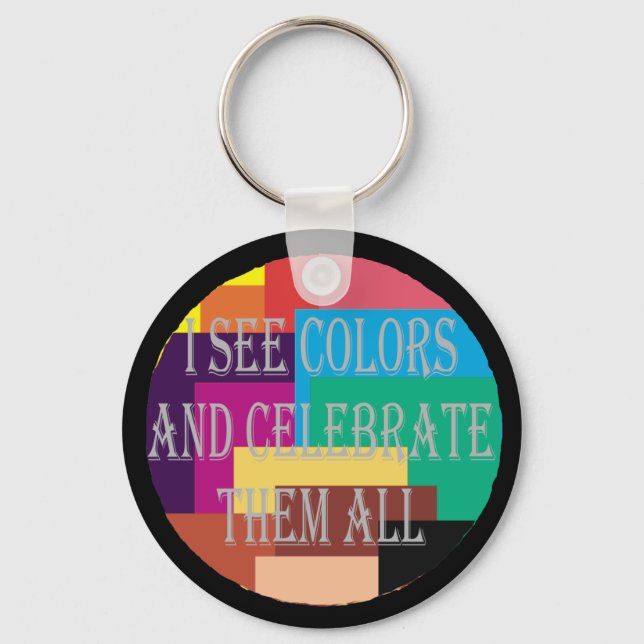 Porte-clés Je vois le Porte - clé des couleurs (Recto)