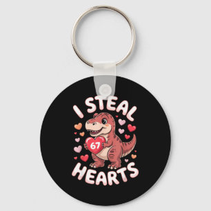 Porte-clés Je vole des cœurs 67 Saint-Valentin 67 Meme 6 7 T-
