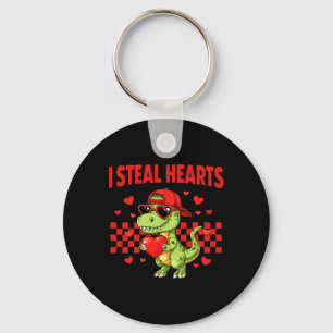 Porte-clés Je vole des cœurs Saint-Valentin Dinosaure Mignon 