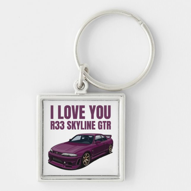 Porte-clés Je vous aime R33 Skyline GTR (Devant)