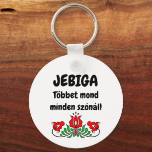 Porte-clés JEBIGA Többet amande minden szónál ! fehér kulcsta
