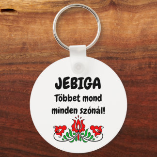 Porte-clés JEBIGA Többet amande minden szónál ! fehér kulcsta