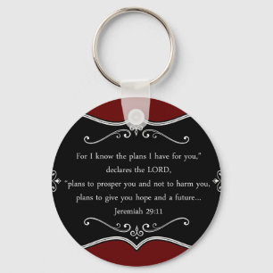 Porte-clés Jeremiah 29:11 Cadeau chrétien personnalisé