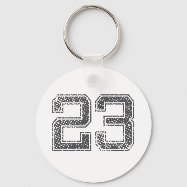 Porte-clés Jersey de sports gris #23 (Recto)