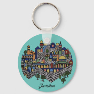 Porte-clés Jérusalem colorée