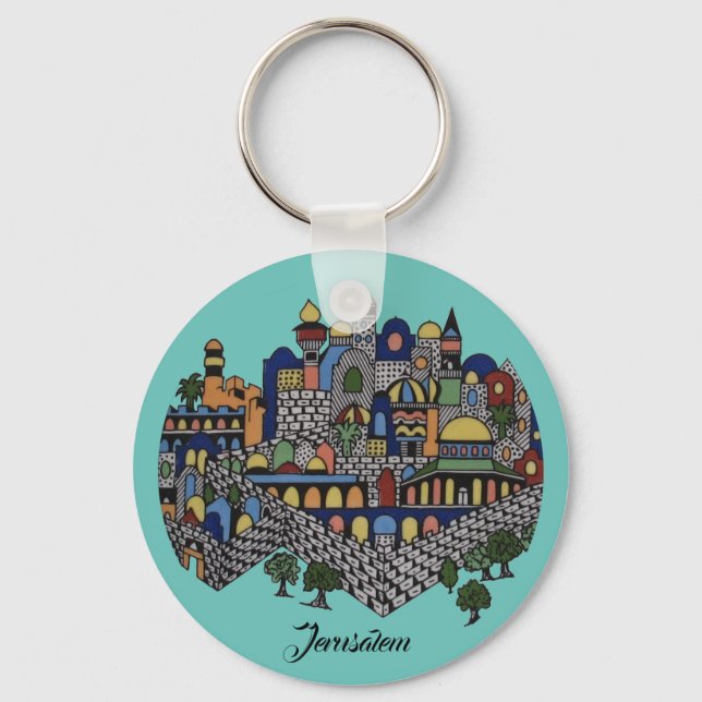 Porte-clés Jérusalem colorée (Recto)