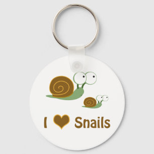 Porte-clés J'escargots du coeur - deux escargots mignons