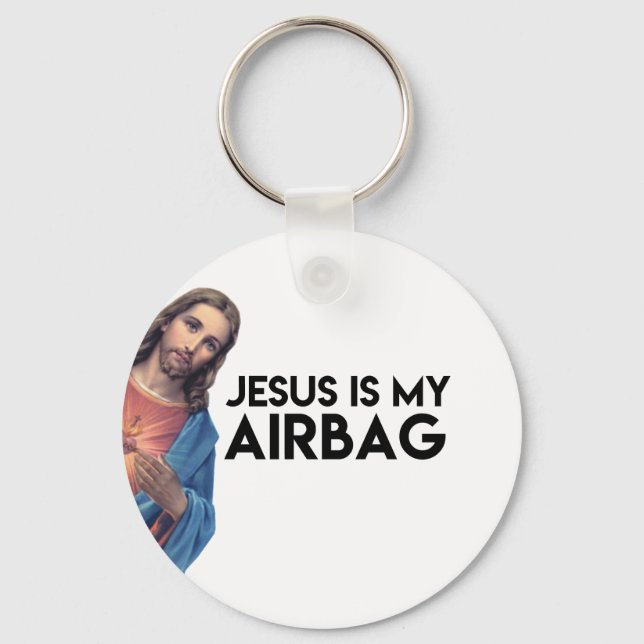 Porte-clés Jesuis est mon Airbag (Recto)