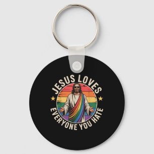 Porte-clés Jésus aime tous ceux que vous haïssez
