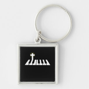 Porte-clés Jésus amour Piano Cross Christian Jesus Faith