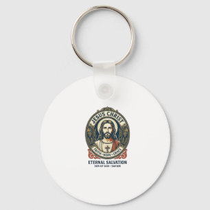 Porte-clés Jesus Barber Hommes Toilettage Graphique T-Shirt C