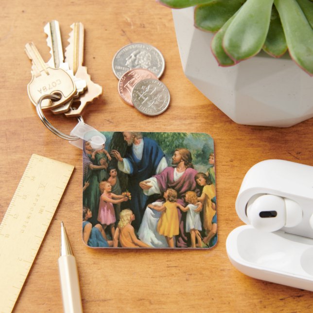 Porte-clés Jésus-Christ Bénédiction des enfants, Religion Vin (Bureau)