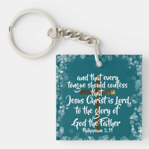 Porte-clés Jésus Christ est Seigneur KJV Bible Verse