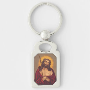 Porte-clés Jésus est couronné d'une couronne d'épines