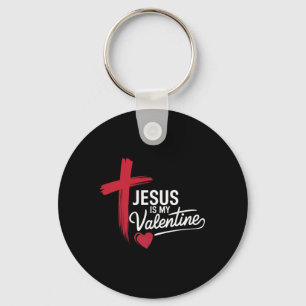 Porte-clés Jésus est mon Saint-Valentin Amour Chrétien