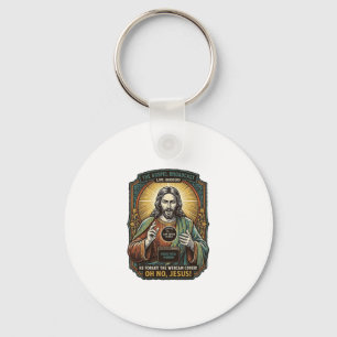 Porte-clés Jésus Fond noir Couverture de webcam oubliée Virtu