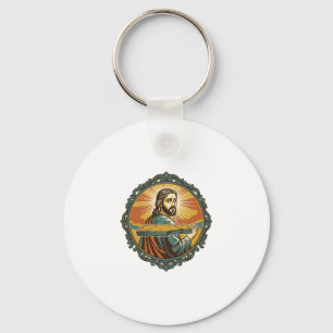 Porte-clés Jésus gêné trébuchant surface plane publique club