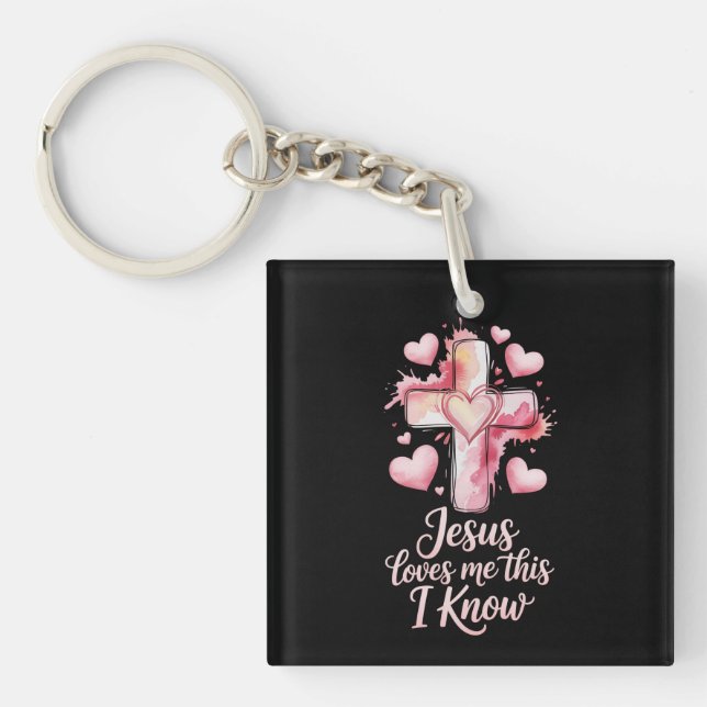 Porte-clés Jesus Loves Me Valentine Keychain (Devant)