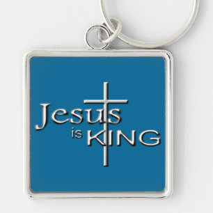 Porte-clés Jésus métallique est ROI