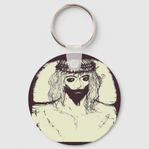 Porte-clés Jésus nous sauvera et le ciel s'ouvrira